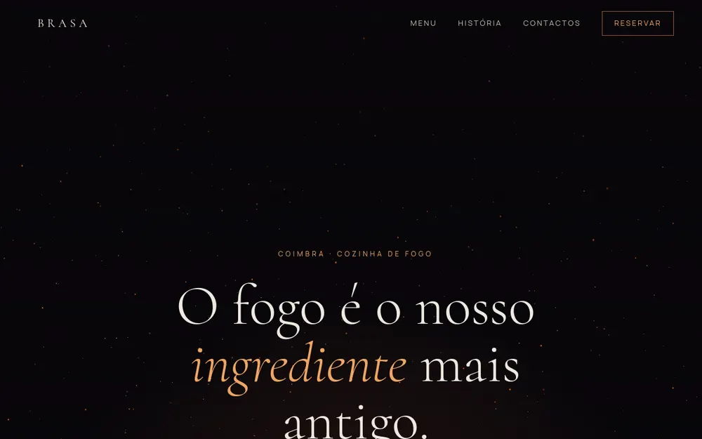 Pré-visualização do site BRASA